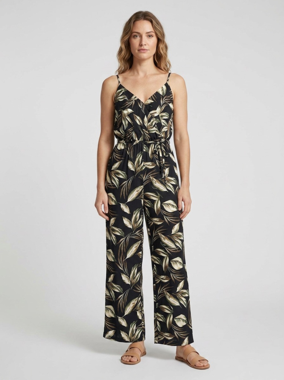 Los Angeles Boutique TIMING V-Neck Jumpsuit Summer NEW Boho Beach Party Casual L